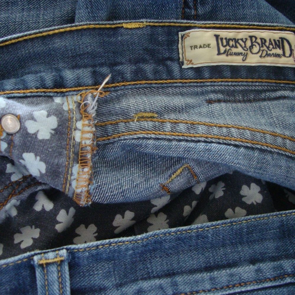 Lucky Brand Jeans Relaxed Straight Blue Denim Soft - Picture 7 of 7